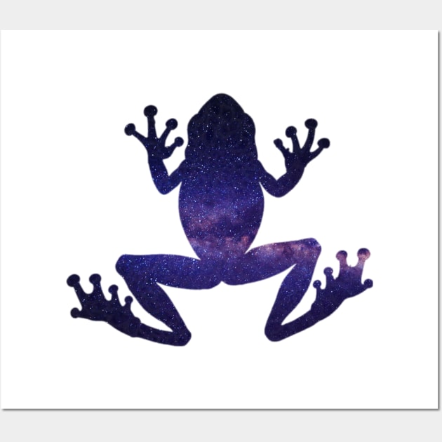 Starry Night Sky Milky Way Galaxy Amphibian Frog Lover Gift Wall Art by twizzler3b